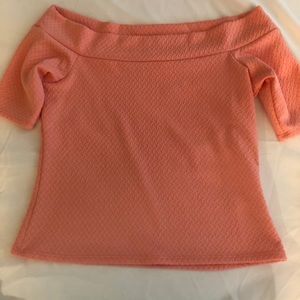 NWT Charlotte Russe off the Shoulder peach top